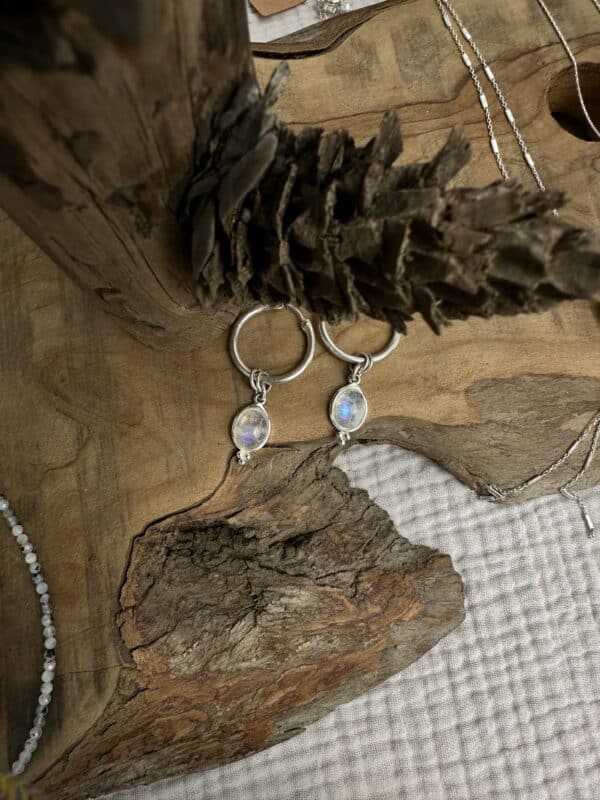 ⁦MOONSTONE EARRINGS⁩ – תמונה ⁦4⁩