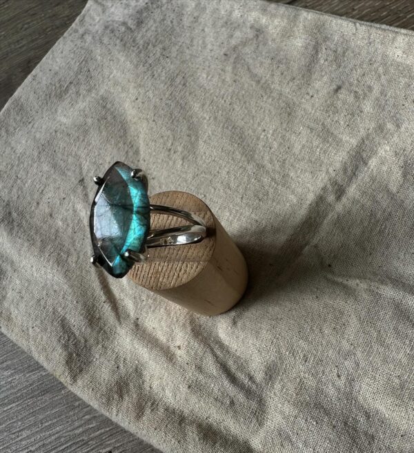 LABRADORITE MARQUISE RING
