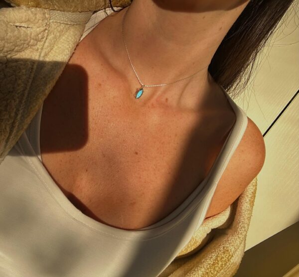 ⁦MINI LABRADORITE MARQUISE NECKLACE⁩ – תמונה ⁦2⁩