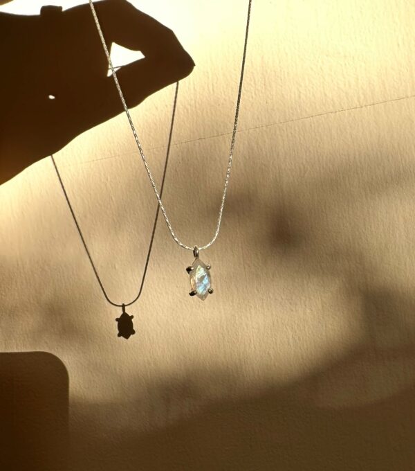 MINI MOONSTONE MARQUISE NECKLACE