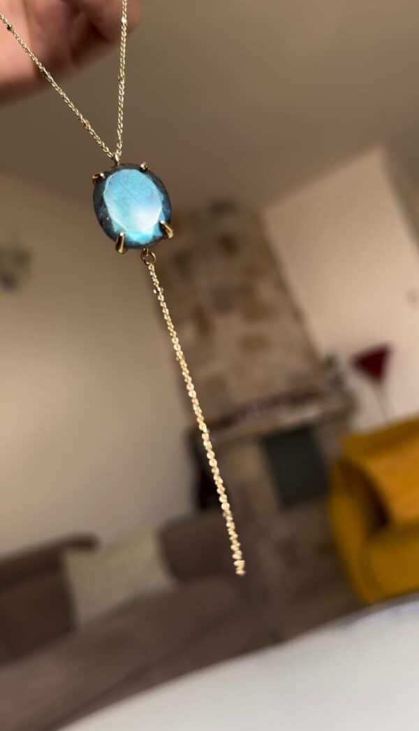 ⁦GOLD KALI NECKLACE - LABRADORITE⁩ – תמונה ⁦2⁩