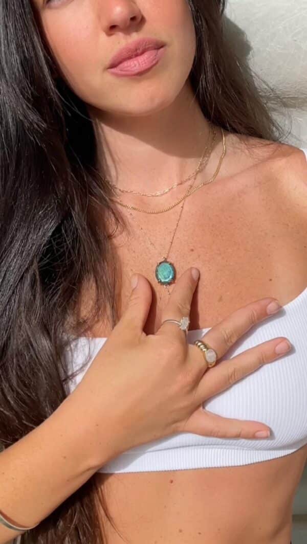 GOLD KALI NECKLACE - LABRADORITE